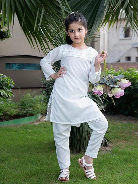 White Plates Kurta Shalwar (NK-32)