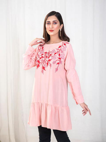 Baby Pink Embroidered Top (AB-501)